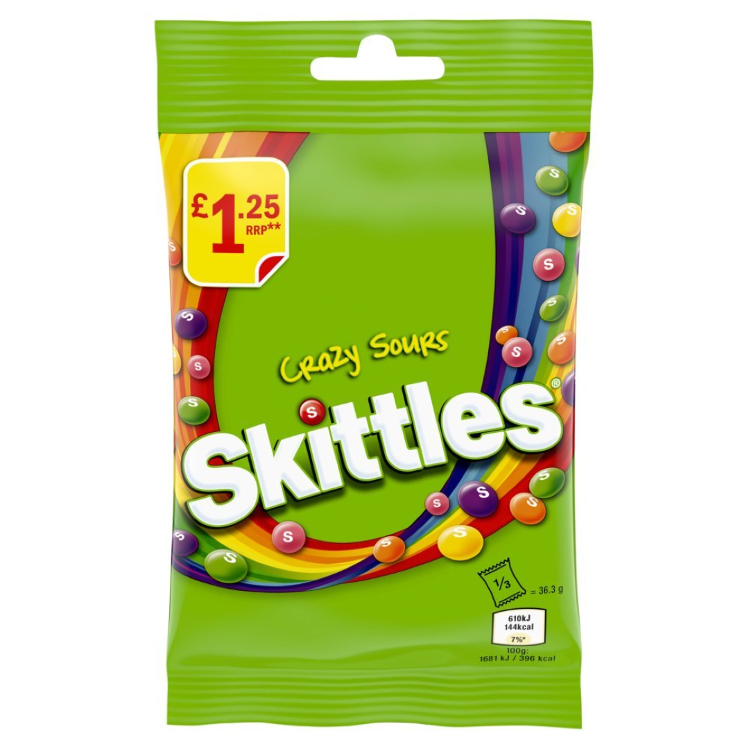 SKITTLES CRAZY SOURS 109G